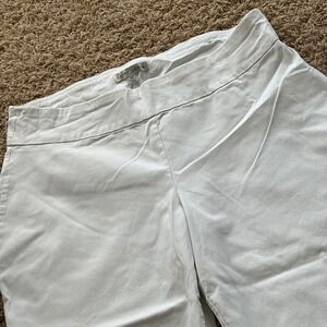 Larry‎ Levine White Capris Cropped Pants Women's Size 20W